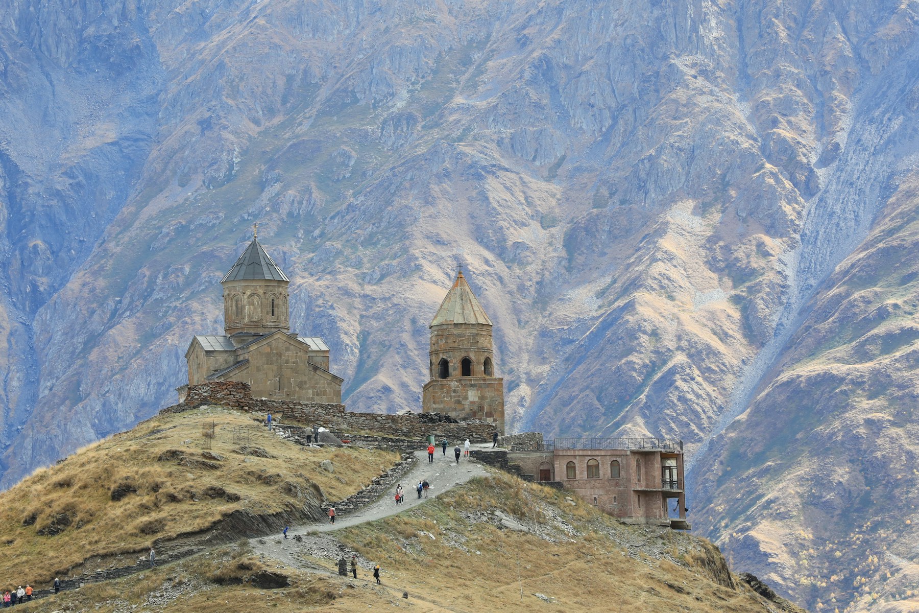 Kazbegi mountain landscape in Georgia
